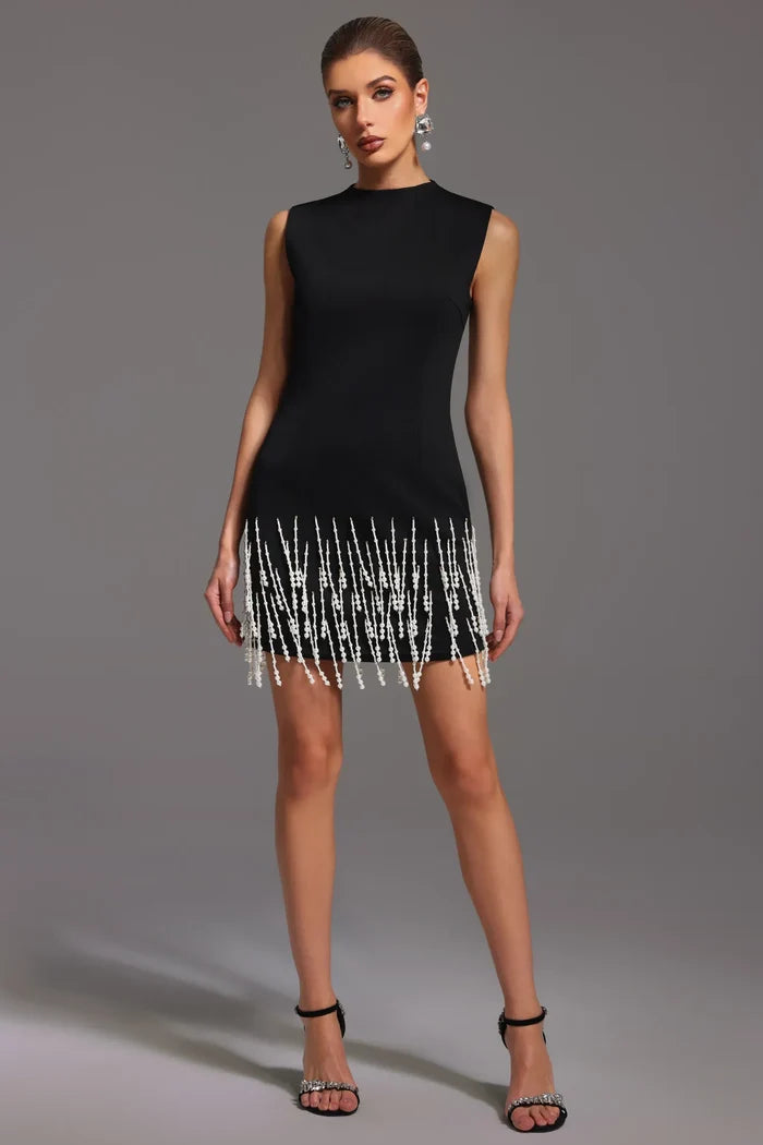 Maïlys Pearl Fringe Elegance Dress