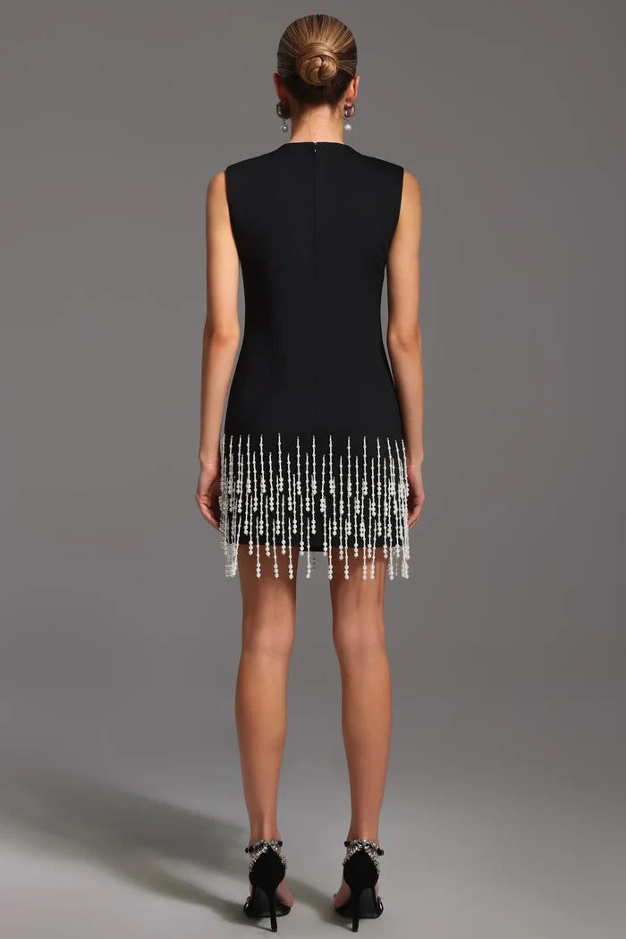 Maïlys Pearl Fringe Elegance Dress