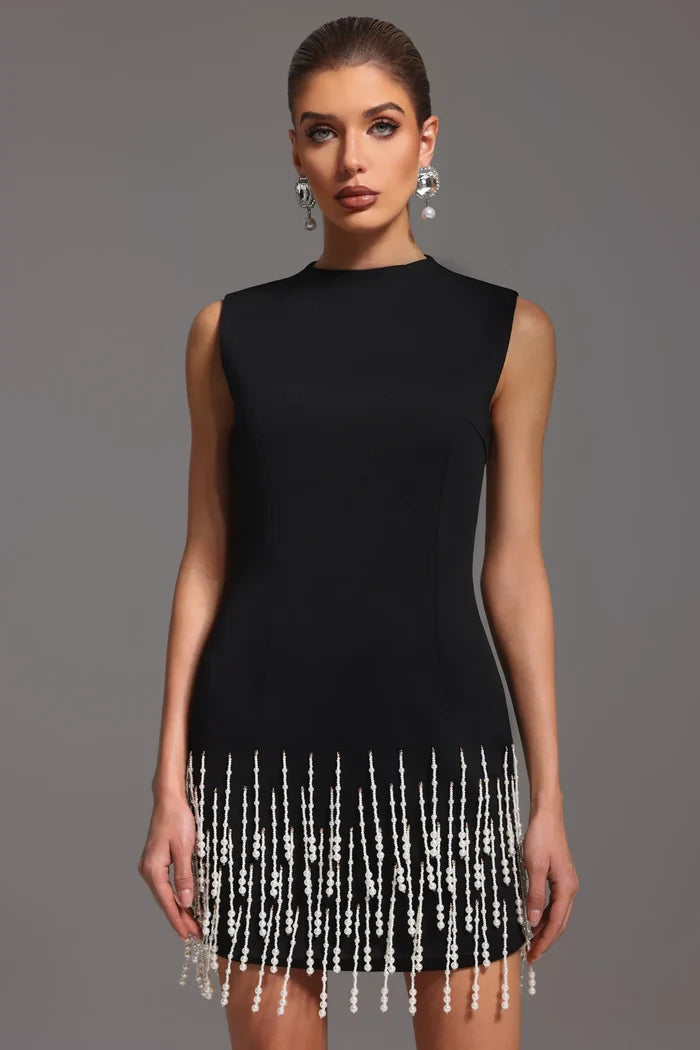 Maïlys Pearl Fringe Elegance Dress