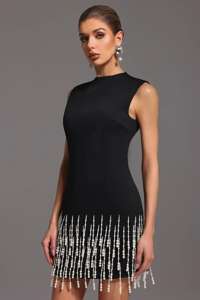 Maïlys Pearl Fringe Elegance Dress
