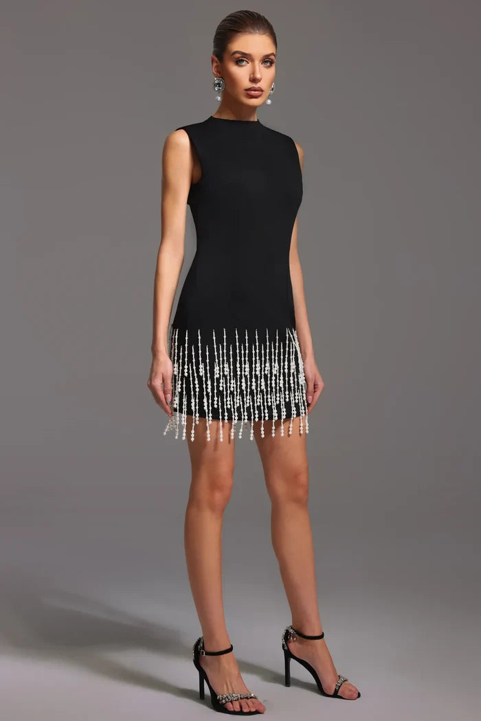 Maïlys Pearl Fringe Elegance Dress