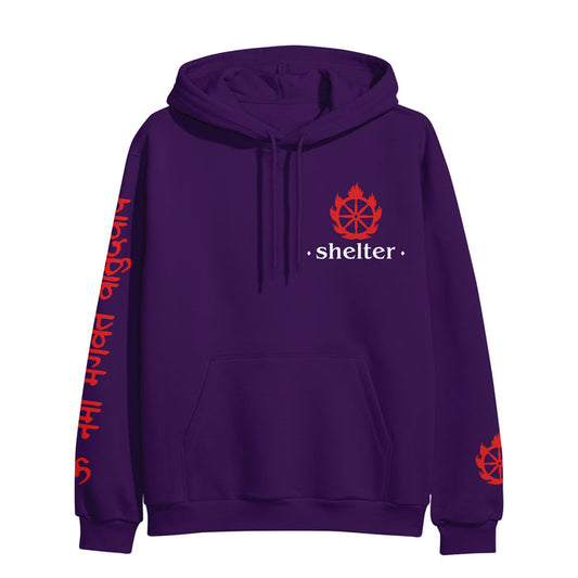 shelter Mantra - Purple Pullover front