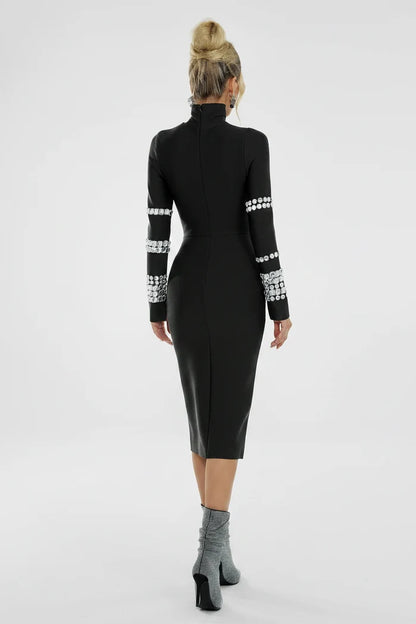 Margaux Mid-length High Neck Dress
