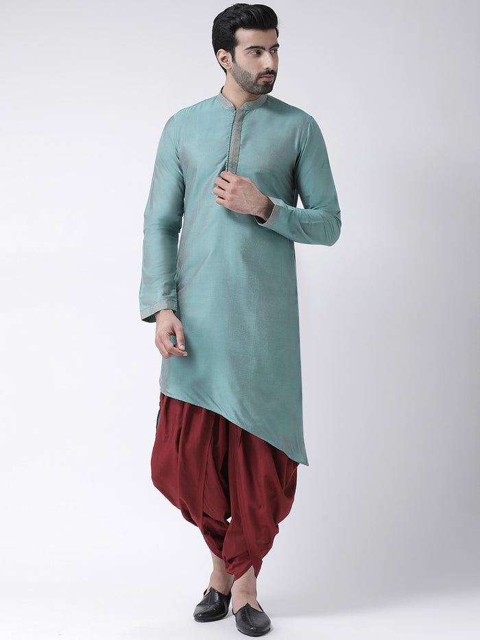 Maroon Solid Elasticated Dhoti