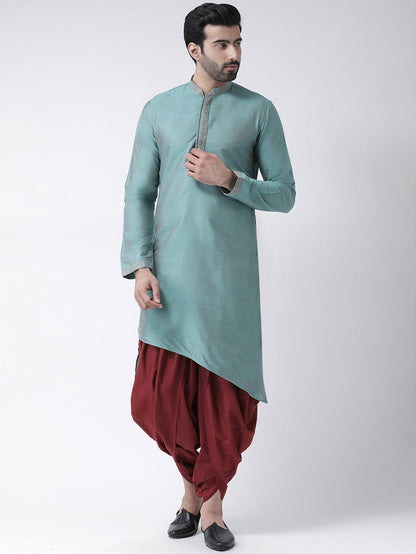 Maroon Solid Elasticated Dhoti