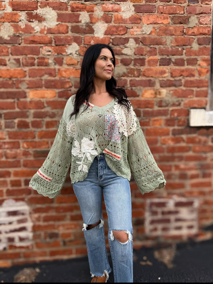 Matcha Crochet Top