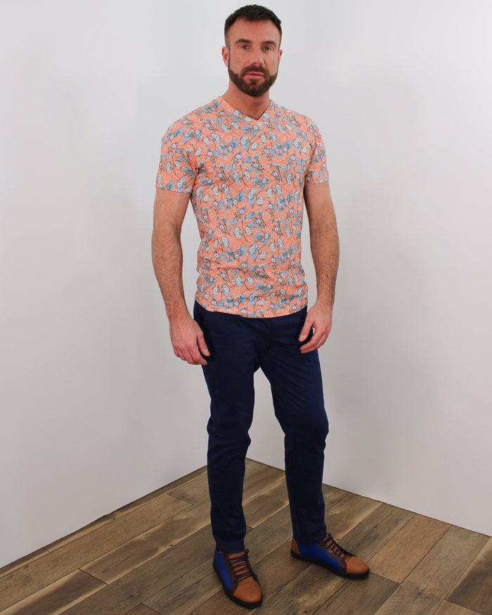 Maze Blossom Canvas Coral