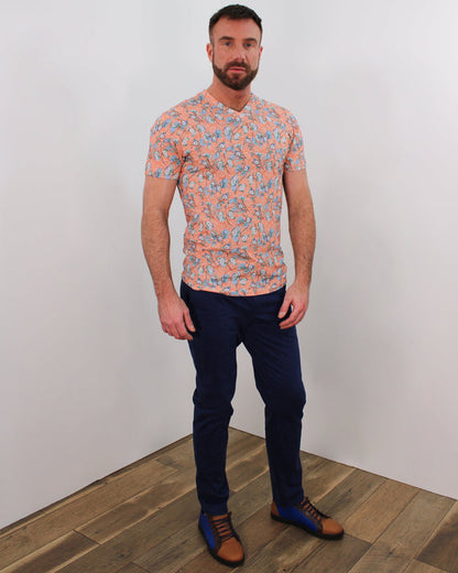 Maze Blossom Canvas Coral