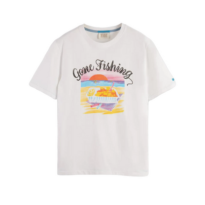 Men Gone Fishing Printed Tee