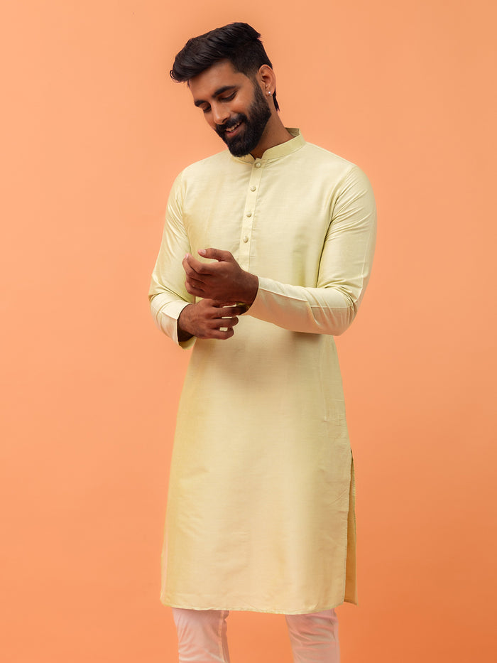 Men Green Kurta