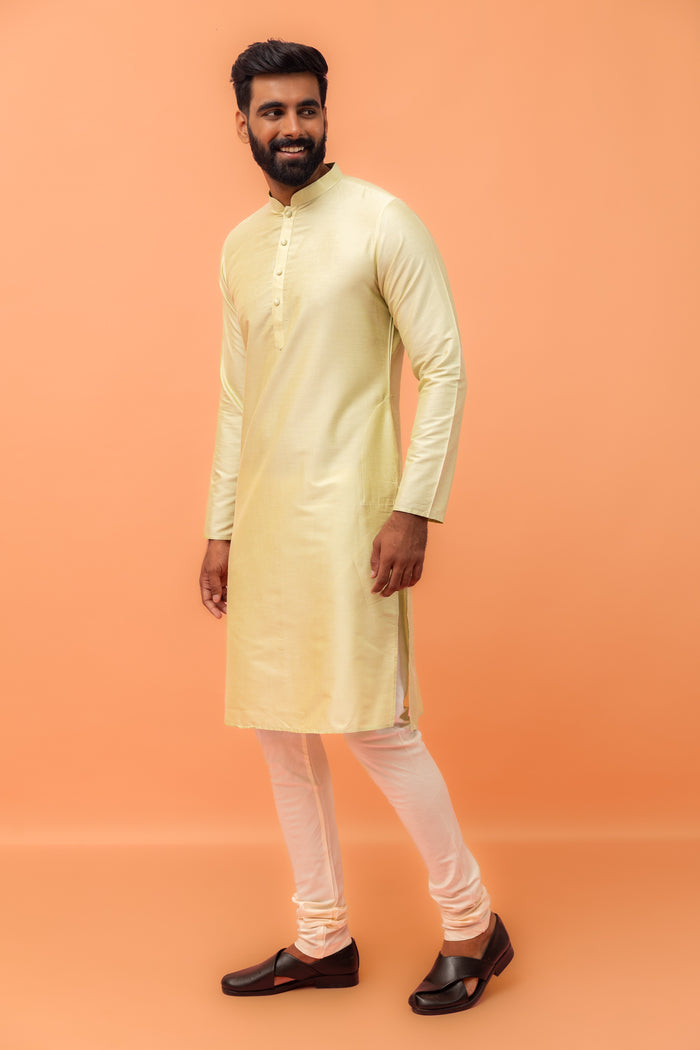 Men Green Kurta