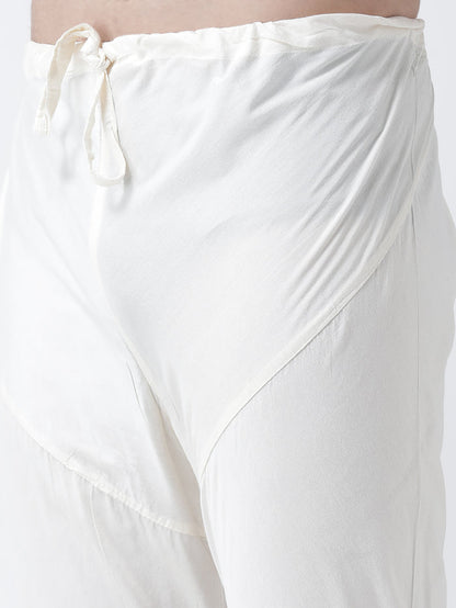 Men's Beige Kurta Jacket Pyjama Set