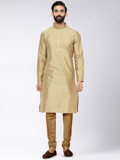 Men's Black Indowestern Set With Kurta and Churidar