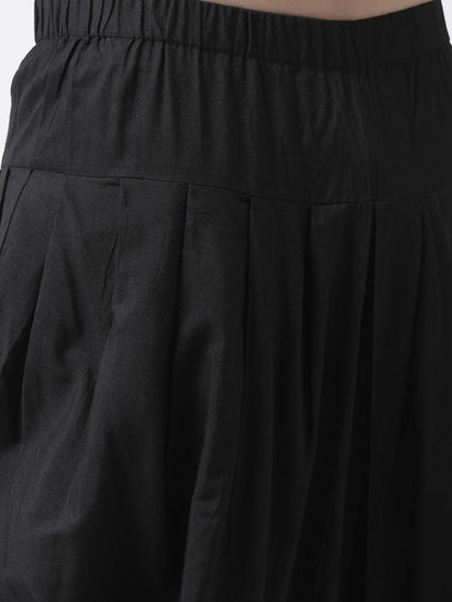 Men's Black Kurta Dhoti Set