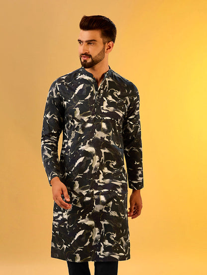 Men's Black Kurta