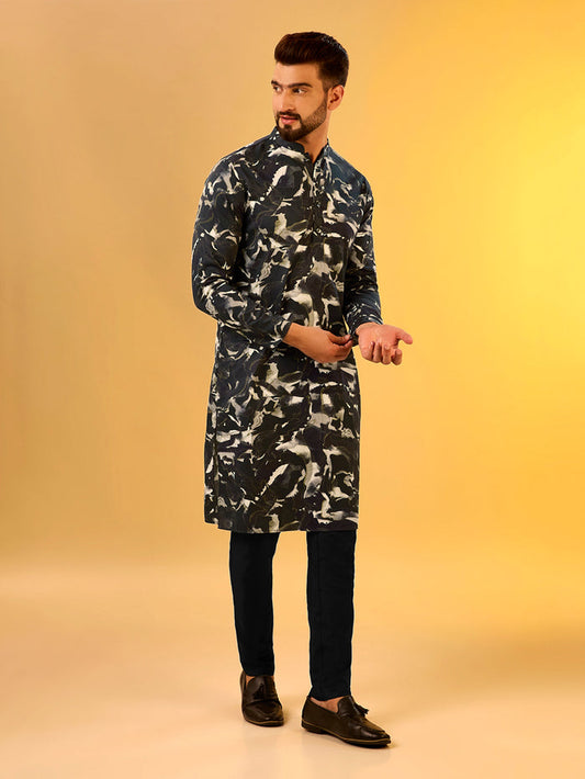 Men's Black Kurta