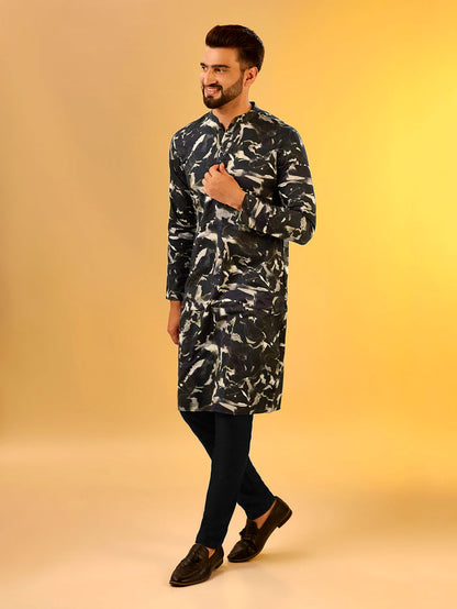 Men's Black Kurta