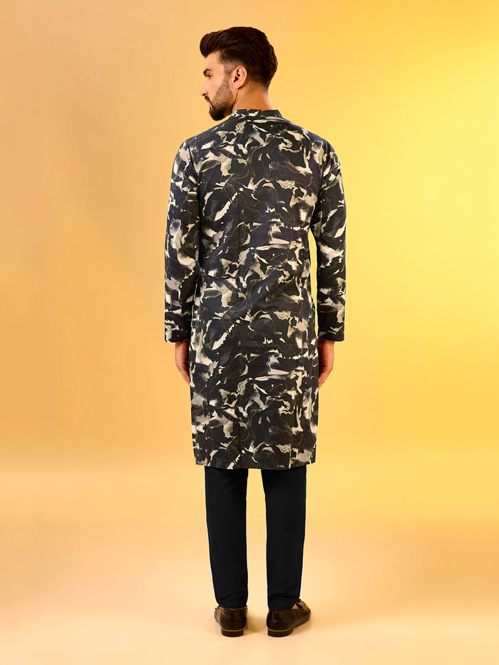 Men's Black Kurta