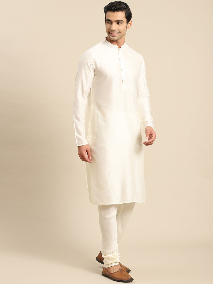 Men's Green Indowestern Set With Kurta and Churidar