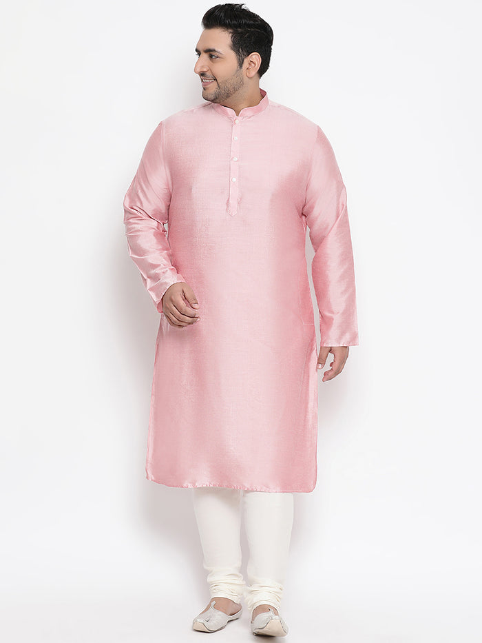Men's Green Kurta Churidar Jacket Set