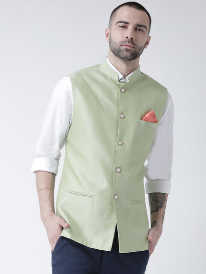 Men's Light Green Nehru Jacket