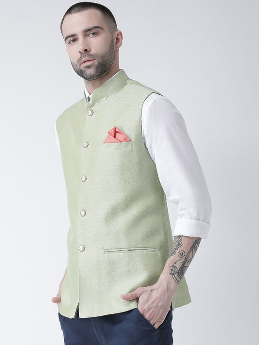 Men's Light Green Nehru Jacket