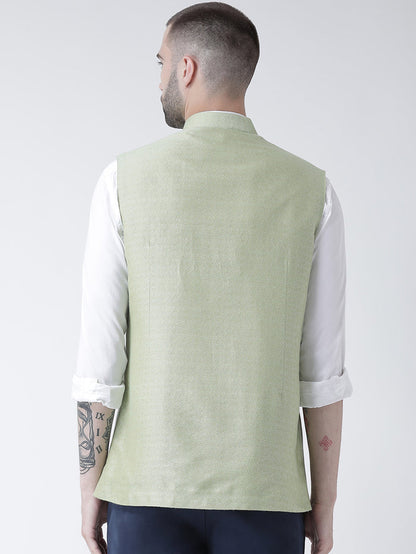 Men's Light Green Nehru Jacket