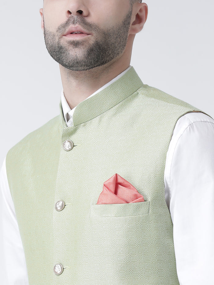 Men's Light Green Nehru Jacket