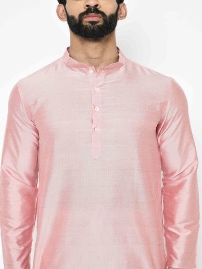 Men's Light Peach Kurta Churidar Set