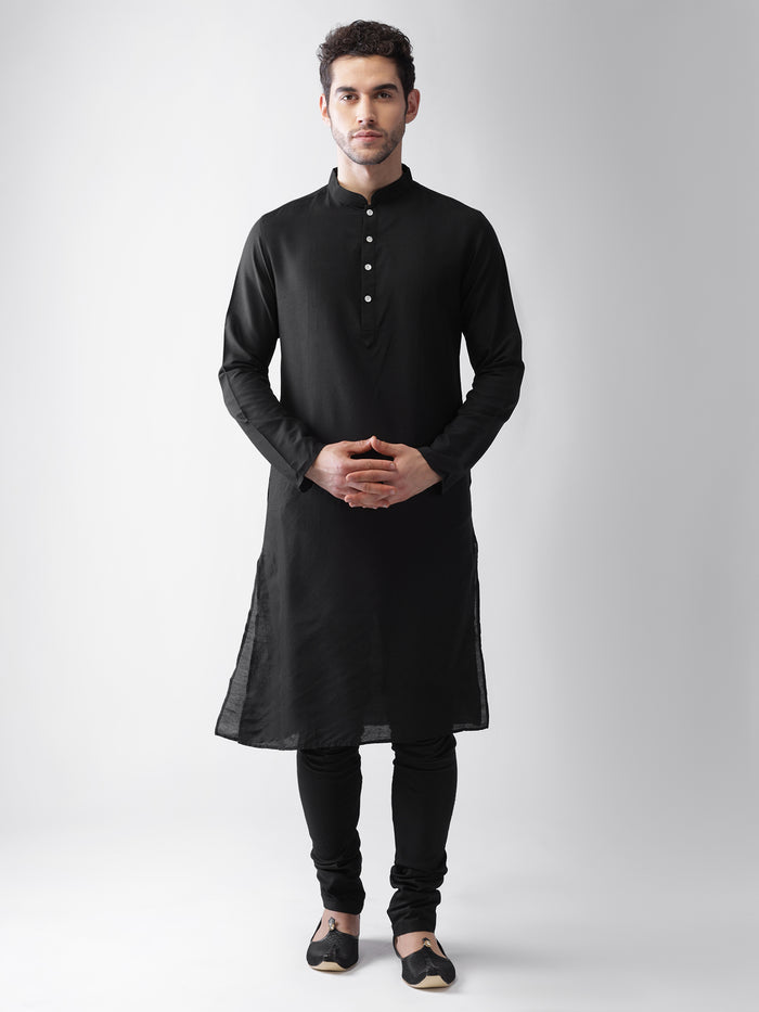 Men's Multi-Color Kurta Jacket Churidar Set