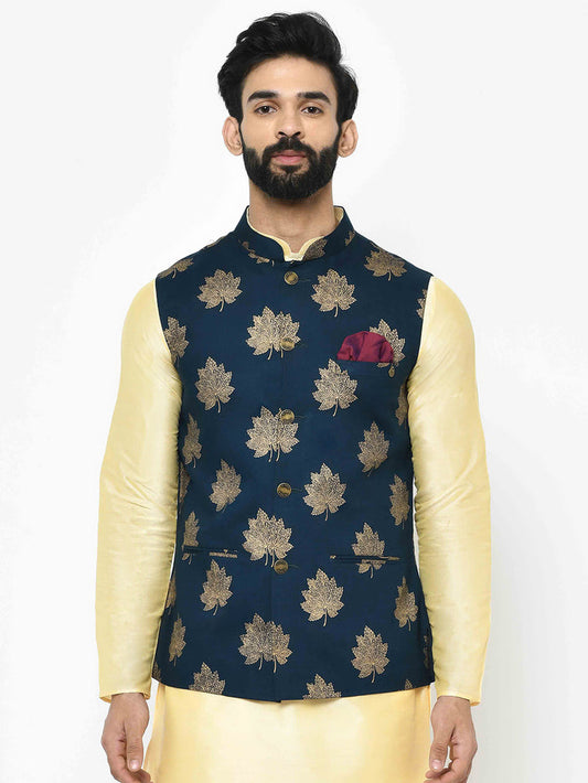 Men's Navy Blue Nehru Jacket