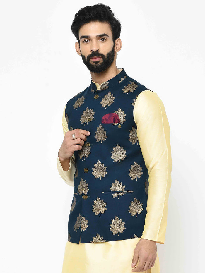Men's Navy Blue Nehru Jacket