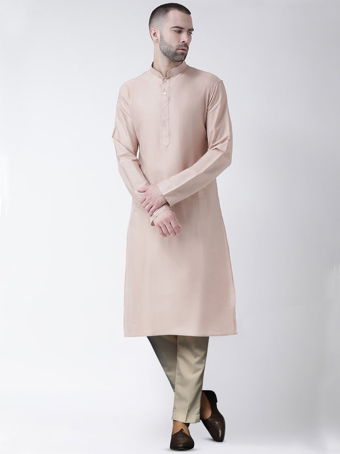 Men's Nude Kurta Trousers Set