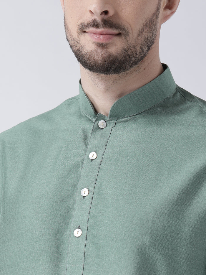 Men's Olive Green Kurta