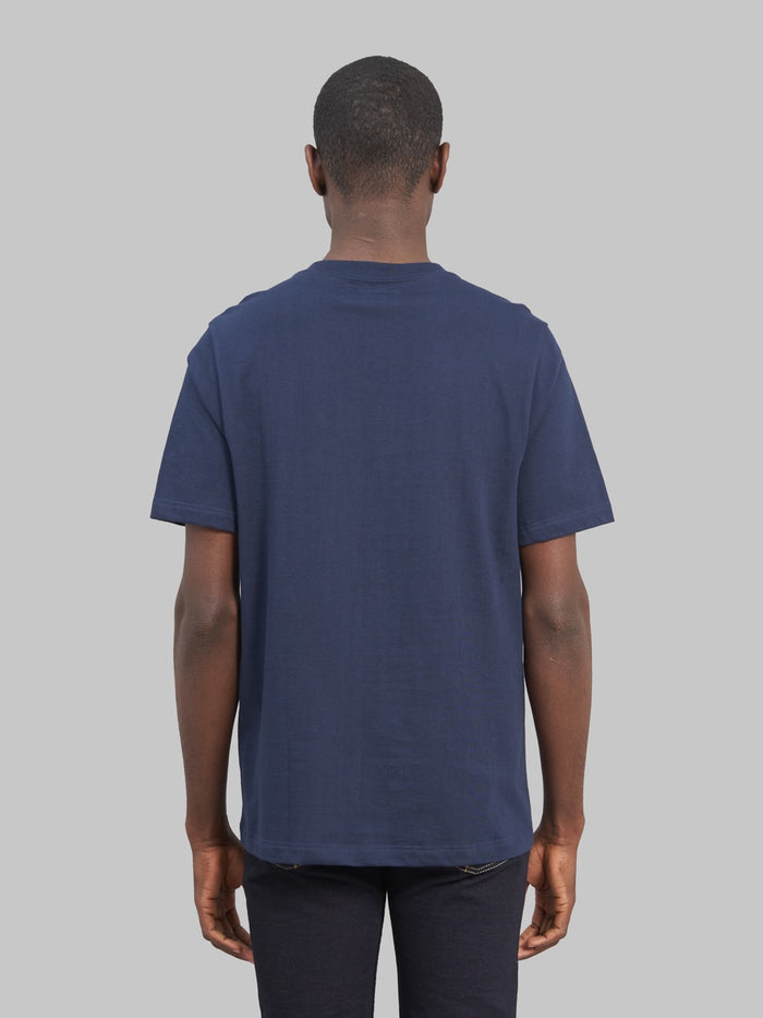 Merz b Schwanen 1940s Loopwheeled Relaxed Fit TShirt Ink Blue back look