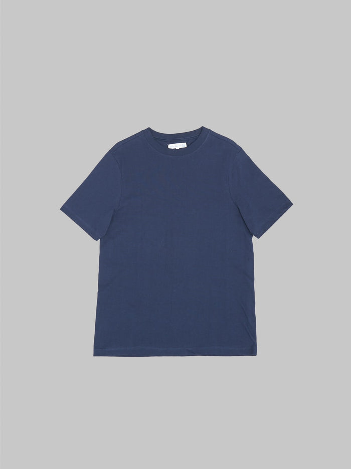 Merz b Schwanen 1940s Loopwheeled Relaxed Fit TShirt Ink Blue  front