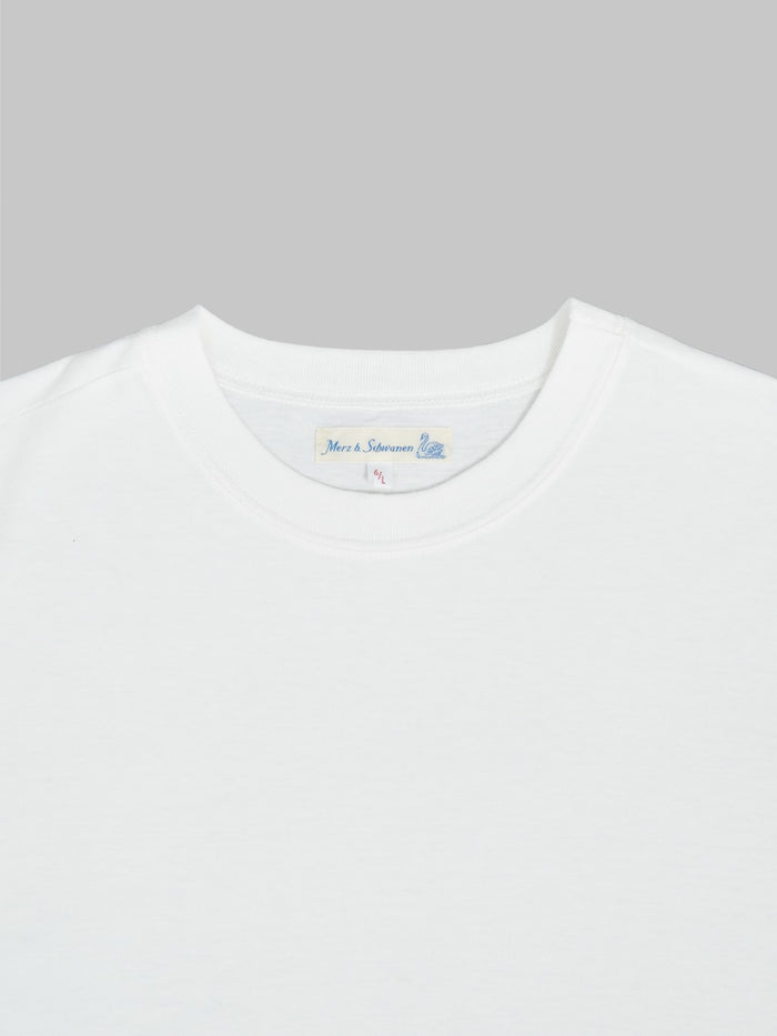 Merz b Schwanen 1940s Loopwheeled Classic TShirt white collar