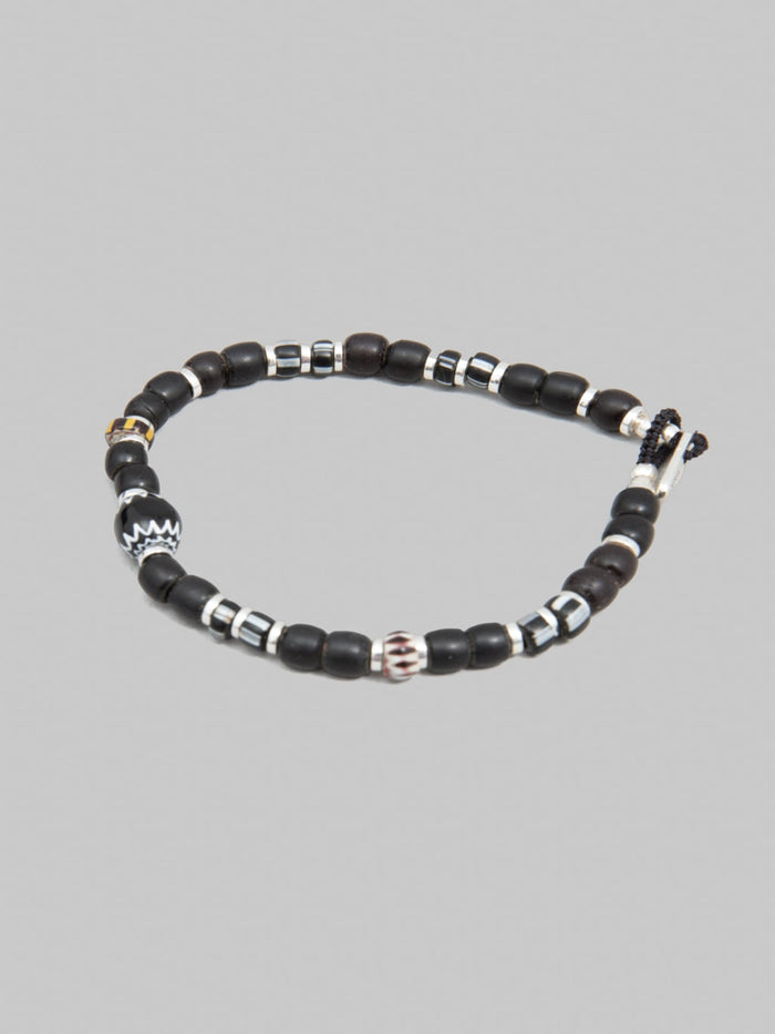 Mikia Trade Beads Bracelet Black Chevron