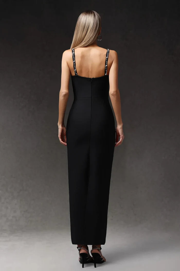 Mila Sparkling Noir Embellished Gown