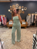 Mint Stripe Pant Set