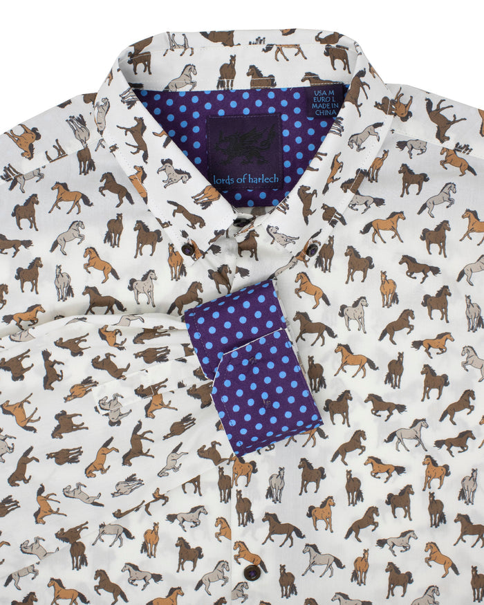 Mitchell Horses Ivory Shirt