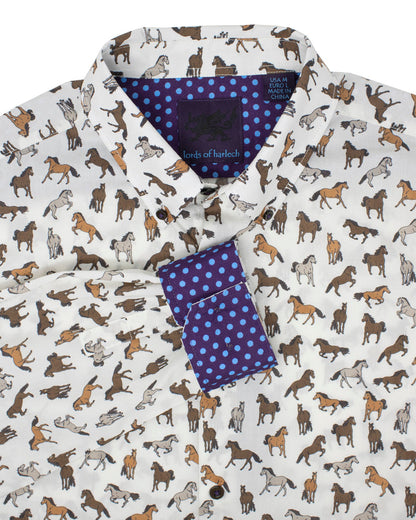 Mitchell Horses Ivory Shirt