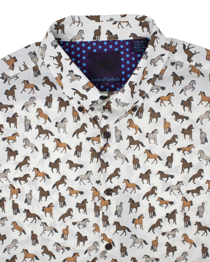 Mitchell Horses Ivory Shirt