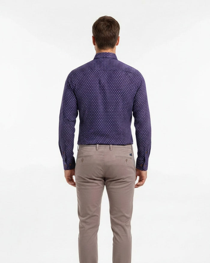 MITCHELL POLKADOT SHIRT - PURPLE