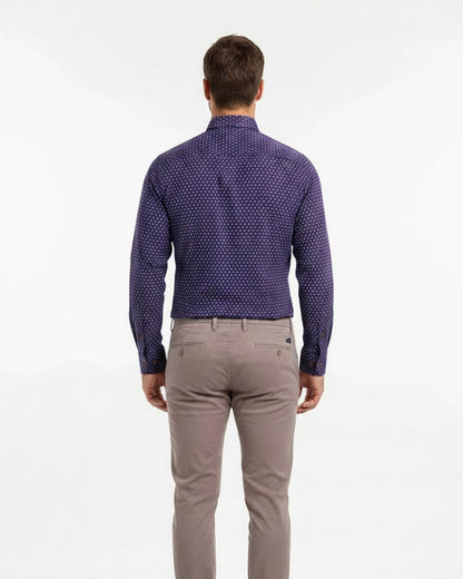 MITCHELL POLKADOT SHIRT - PURPLE