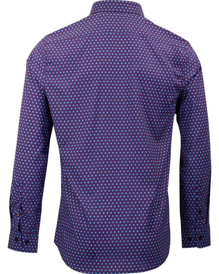 MITCHELL POLKADOT SHIRT - PURPLE