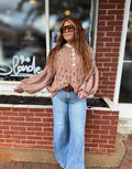 Mocha Crochet Hoodie