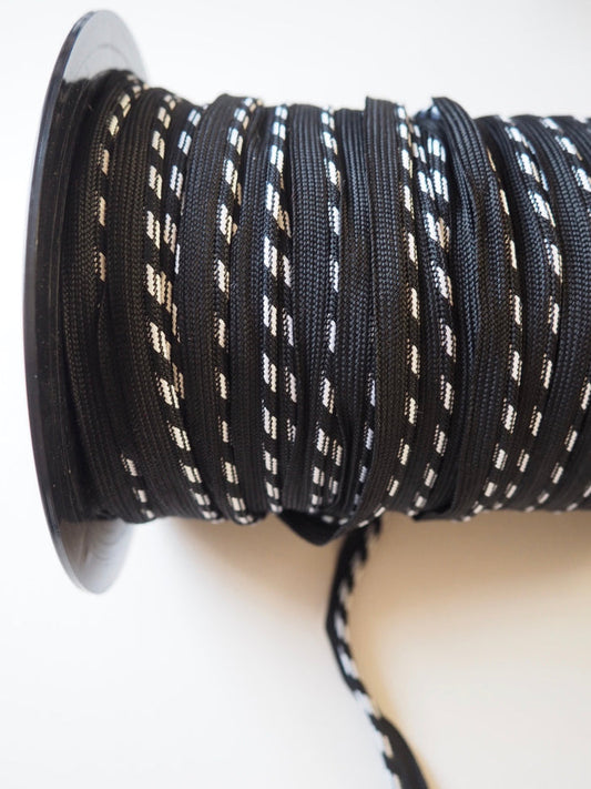 Monochrome Stripe Woven Piping 10mm