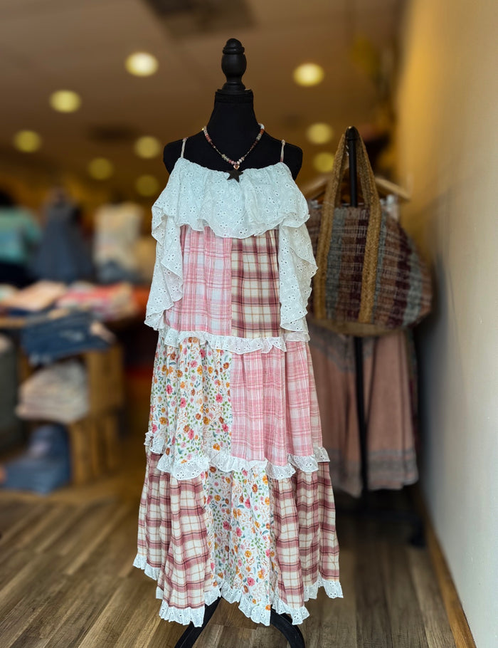 Multi Pink Tiered Dress