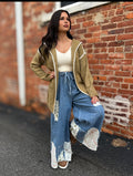 Mustard Hoodie Cardigan